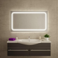 Настенное зеркало с фронтальной и задней фоновой LED-подсветкой Триом 001 
